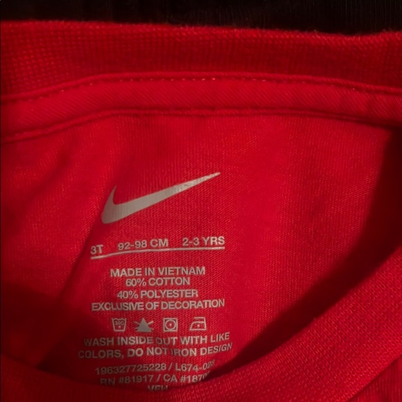 Nike Red and Black Jogger Sweatpants with Tapered Ankle - Picture 5 of 5
